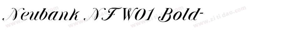 Neubank NF W01 Bold字体转换